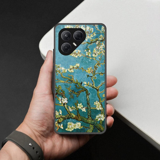 Tecno Pova 7 4G- Floral Series 2 -HQ Ultra Shine Premium Infinity Glass Soft Silicon Borders Case