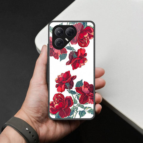 Tecno Pova 7 4G- Floral Series 2 -HQ Ultra Shine Premium Infinity Glass Soft Silicon Borders Case