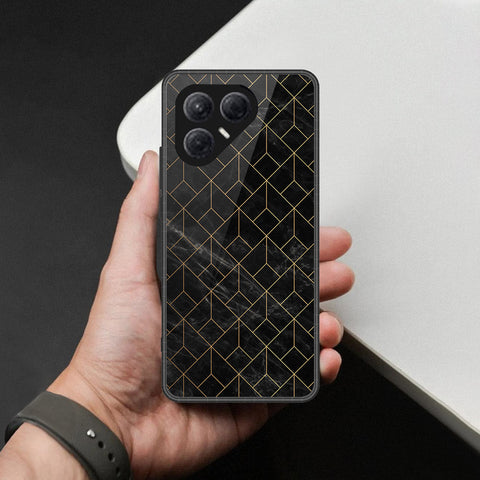 Tecno Pova 7 4G- Black Marble Series -HQ Ultra Shine Premium Infinity Glass Soft Silicon Borders Case