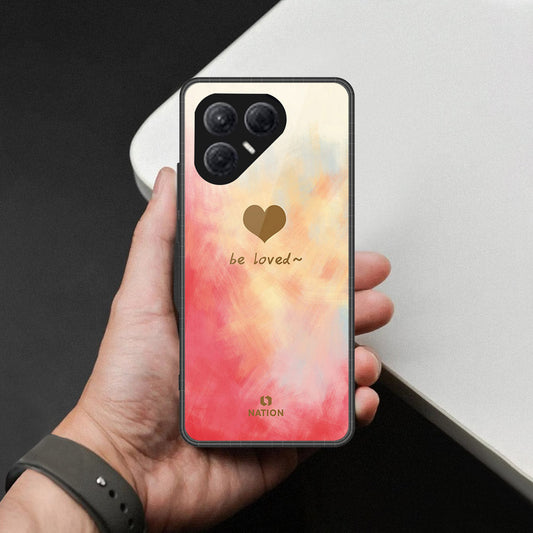 Tecno Pova 7 4G- Onation Heart Series -HQ Ultra Shine Premium Infinity Glass Soft Silicon Borders Case