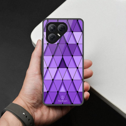 Tecno Pova 7 4G- Onation Pyramid Series -HQ Ultra Shine Premium Infinity Glass Soft Silicon Borders Case