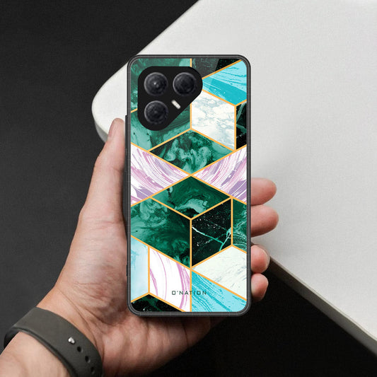 Tecno Pova 7 4G- O'Nation Shades of Marble Series -HQ Ultra Shine Premium Infinity Glass Soft Silicon Borders Case