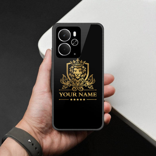 Realme 14T- Gold Series -HQ Ultra Shine Premium Infinity Glass Soft Silicon Borders Case