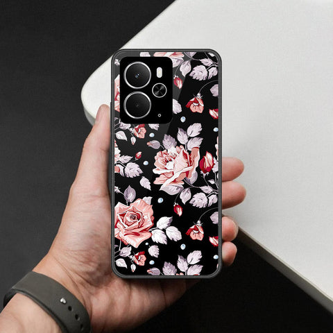 Realme 14T- Floral Series -HQ Ultra Shine Premium Infinity Glass Soft Silicon Borders Case