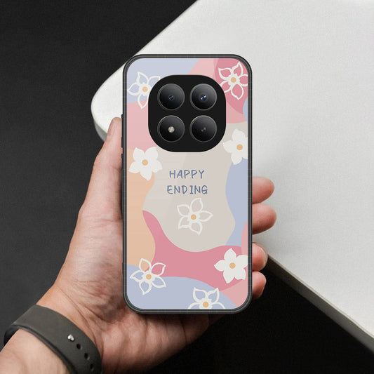 Xiaomi Redmi Note 15 Pro Plus- Happy Series -HQ Ultra Shine Premium Infinity Glass Soft Silicon Borders Case