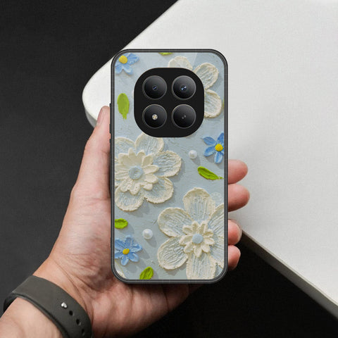 Xiaomi Redmi Note 15 Pro Plus Cover - Floral Series - Design 3 - Sky Blue - HQ Ultra Shine Premium Infinity Glass Soft Silicon Borders Case