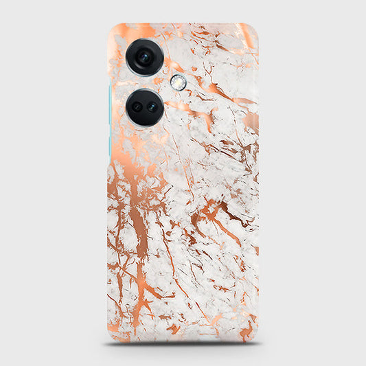 OnePlus Nord CE3 Cover - In Chic Rose Gold Chrome Style Printed Hard Case with Life Time Colors Guarantee