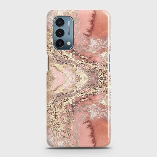 OnePlus Nord N200 5G Cover - Trendy Chic Rose Gold Marble Printed Hard Case with Life Time Colors Guarantee (Fast Delivery)