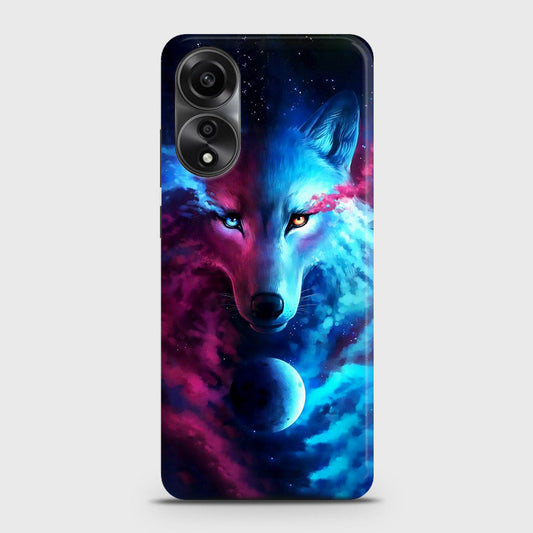 Oppo A58 4G Cover - Infinity Wolf Trendy Printed Hard Case with Life Time Colors Guarantee