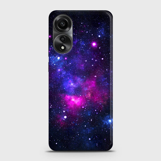 Oppo A58 4G Cover - Dark Galaxy Stars Modern Printed Hard Case with Life Time Colors Guarantee