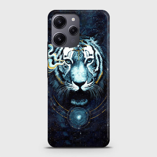 Xiaomi Redmi 12 Cover - Vintage Galaxy Tiger Printed Hard Case with Life Time Colors Guarantee