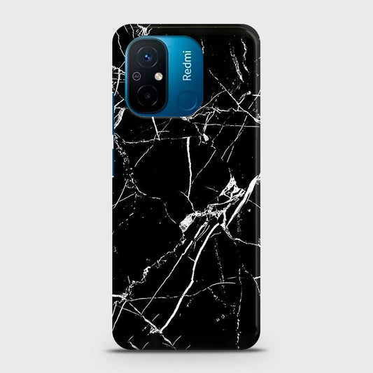 Xiaomi Poco C55 Cover - Black Modern Classic Marble Printed Hard Case with Life Time Colors Guarantee