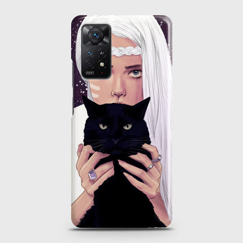 Xiaomi Redmi Note 11 Cover - Trendy Wild Black Cat Printed Hard Case with Life Time Colors Guarantee (Fast Delivery)