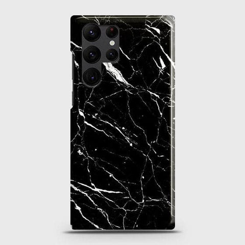 Samsung Galaxy S22 Ultra 5G Cover - Trendy Black Marble Printed Hard Case with Life Time Colors Guarantee ( Fast Delivery )