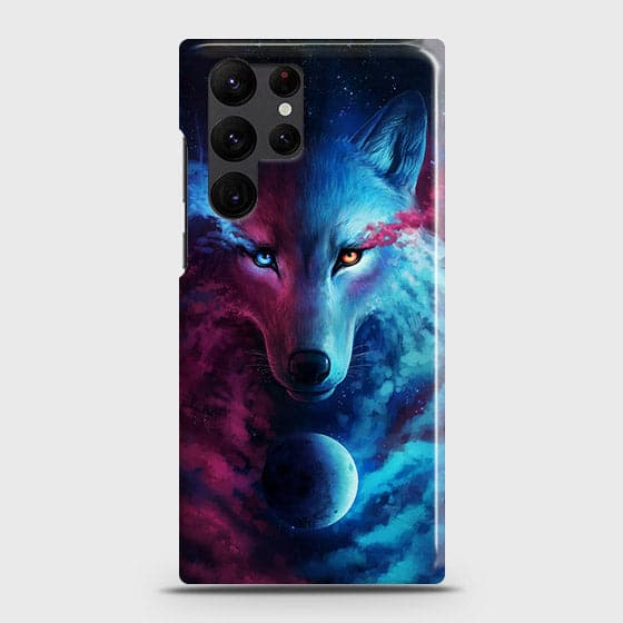 Samsung Galaxy S22 Ultra 5G Cover - Infinity Wolf Trendy Printed Hard Case with Life Time Colors Guarantee B74 ( Fast Delivery )