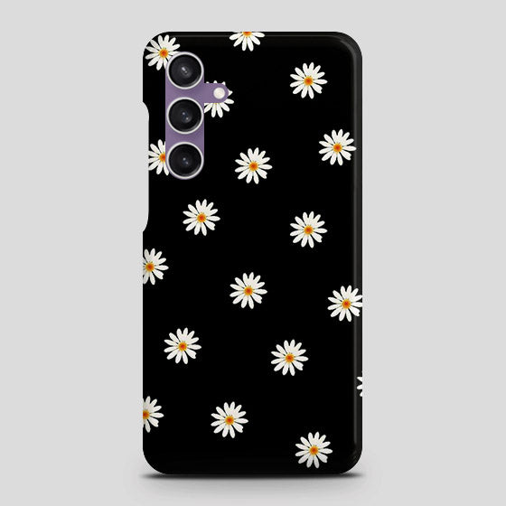 Samsung Galaxy A05s Cover - White Bloom Flowers with Black Background Printed Hard Case with Life Time Colors Guarantee (Fast Delivery)