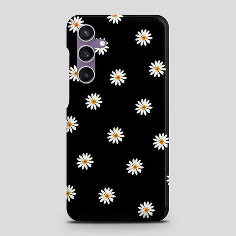 Samsung Galaxy A05s Cover - White Bloom Flowers with Black Background Printed Hard Case with Life Time Colors Guarantee (Fast Delivery)