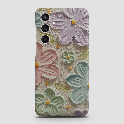 Samsung Galaxy A55 Cover - Floral Series - Design 15 - Blue & Green - Matte Finish - Snap On Hard Case with LifeTime Colors Guarantee (Fast Delivery)