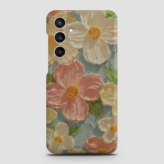 Samsung Galaxy A55 Cover - Floral Series - Design 16 - Cyan & Pink - Matte Finish - Snap On Hard Case with LifeTime Colors Guarantee (Fast Delivery))