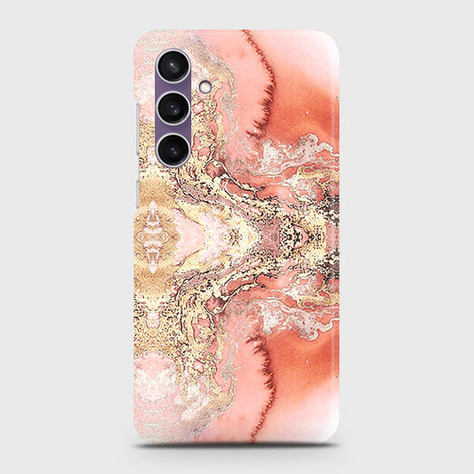 Samsung Galaxy S23 FE Cover - Trendy Chic Rose Gold Marble Printed Hard Case with Life Time Colors Guarantee