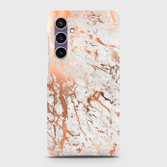 Samsung Galaxy S23 FE Cover - In Chic Rose Gold Chrome Style Printed Hard Case with Life Time Colors Guarantee