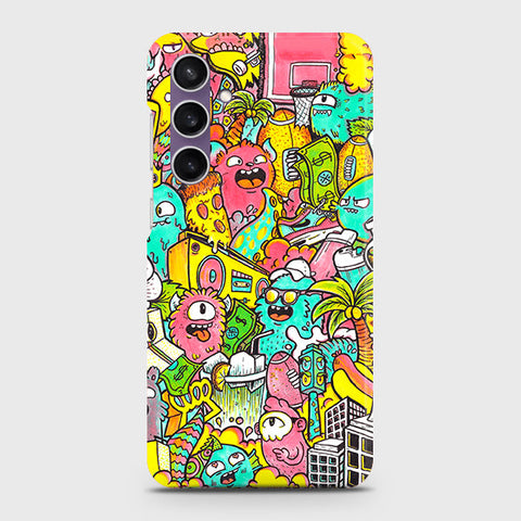 Samsung Galaxy S23 FE Cover - Candy Colors Trendy Sticker Collage Printed Hard Case with Life Time Colors Guarantee (Fast Delivery)