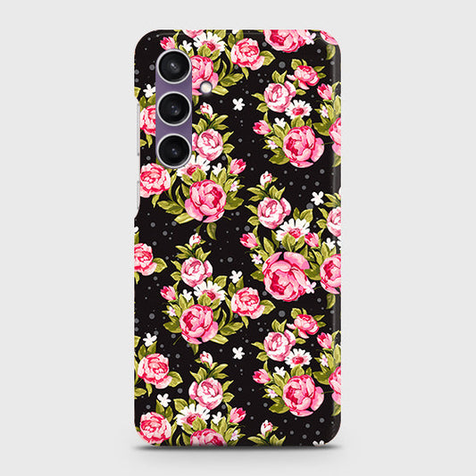 Samsung Galaxy S23 FE Cover - Trendy Pink Rose Vintage Flowers Printed Hard Case with Life Time Colors Guarantee