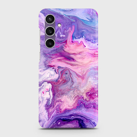 Samsung Galaxy S23 FE Cover - Chic Blue Liquid Marble Printed Hard Case with Life Time Colors Guarantee