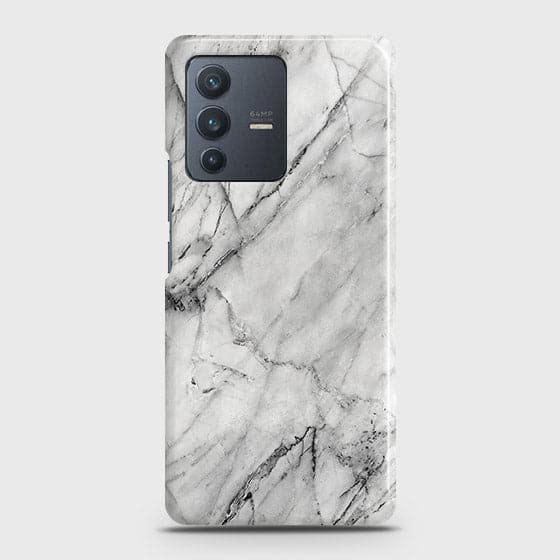Vivo S12 Cover - Matte Finish - Trendy White Marble Printed Hard Case with Life Time Colors Guarantee (Fast Delivery)