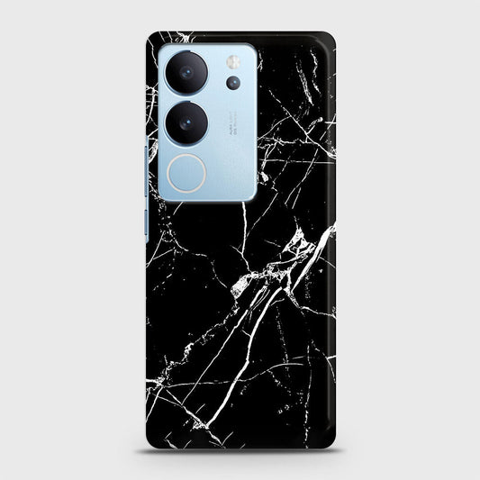 Vivo V29 Cover - Black Modern Classic Marble Printed Hard Case with Life Time Colors Guarantee