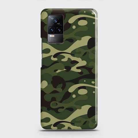 Vivo V21e  Cover - Camo Series - Forest Green Design - Matte Finish - Snap On Hard Case with LifeTime Colors Guarantee (Fast Delivery)