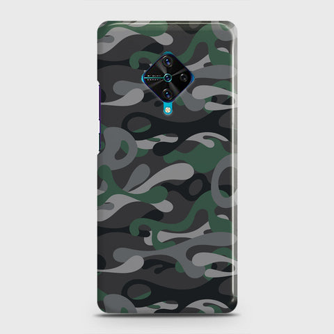 Vivo Y51 (2020 September) Cover - Camo Series - Green & Grey Design - Matte Finish - Snap On Hard Case with LifeTime Colors Guarantee (Fast Delivery)