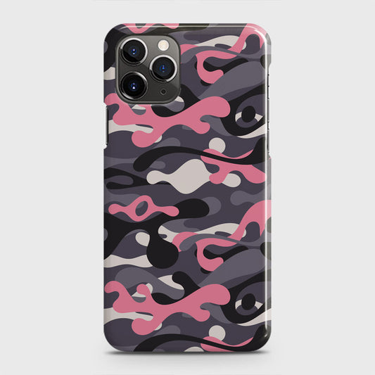 iPhone 11 Pro Cover - Camo Series - Pink & Grey - Matte Finish - Snap On Hard Case with LifeTime Colors Guarantee (Fast Delivery)