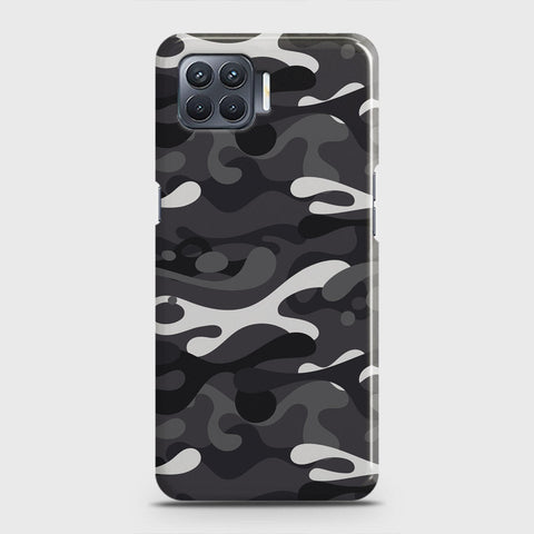 Oppo Reno4 Lite Cover - Camo Series - White & Grey Design - Matte Finish - Snap On Hard Case with LifeTime Colors Guarantee (Fast Delivery)