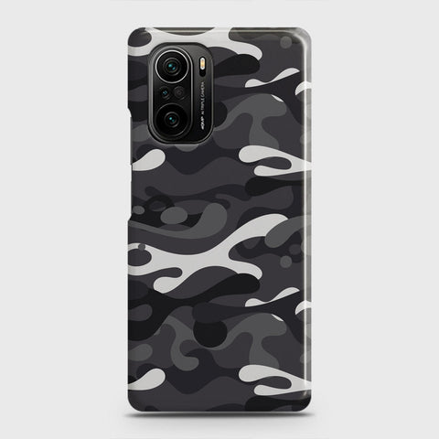 Xiaomi Redmi K40 Pro Cover - Camo Series - White & Grey Design - Matte Finish - Snap On Hard Case with LifeTime Colors Guarantee (Fast Delivery)
