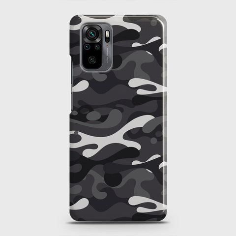 Xiaomi Redmi Note 10S Cover - Camo Series - White & Grey Design - Matte Finish - Snap On Hard Case with LifeTime Colors Guarantee (Fast Delivery)