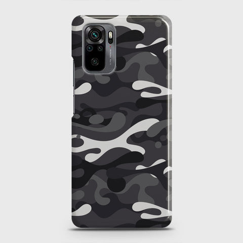 Xiaomi Redmi Note 10 4G Cover - Camo Series - White & Grey Design - Matte Finish - Snap On Hard Case with LifeTime Colors Guarantee (Fast Delivery)