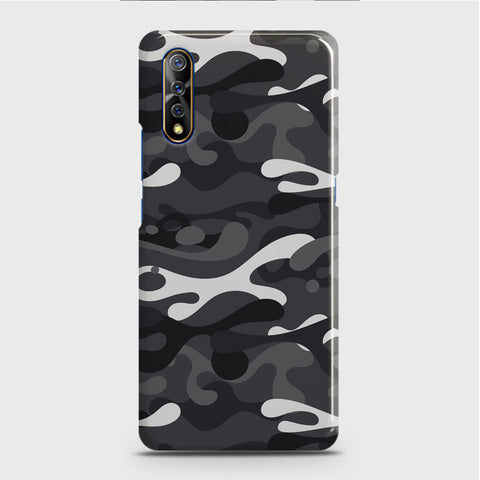 Vivo S1 Cover - Camo Series - White & Grey Design - Matte Finish - Snap On Hard Case with LifeTime Colors Guarantee (Fast Delivery)