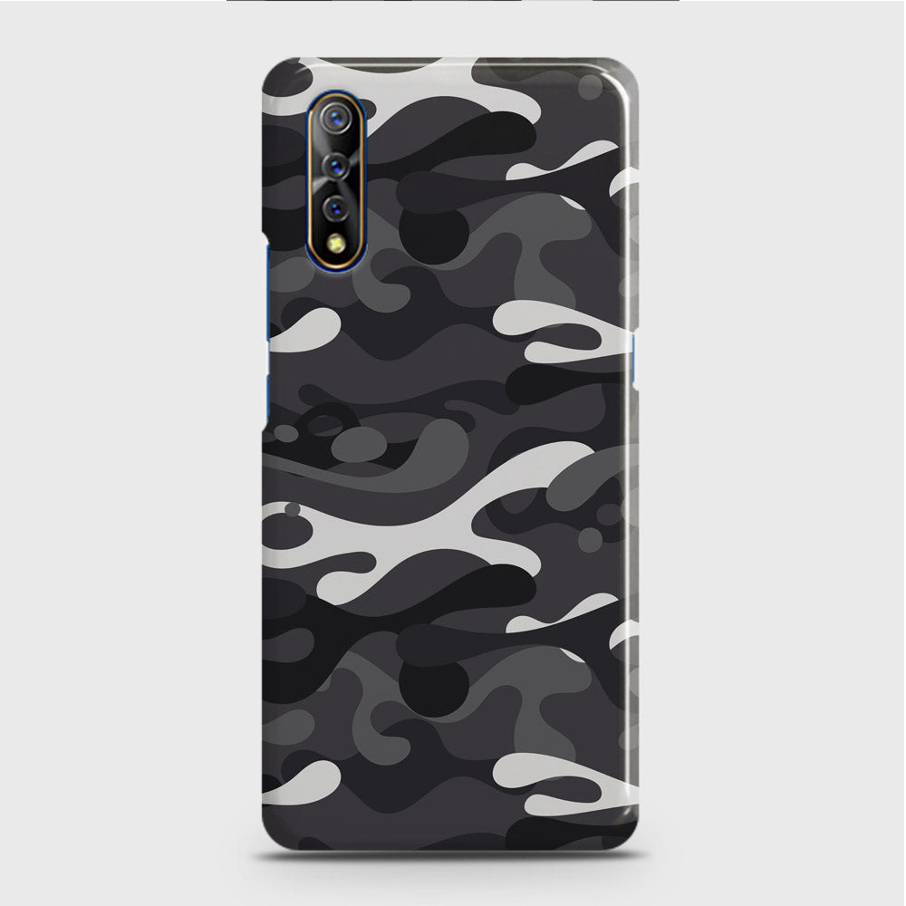 Vivo Y51 (2020 September) Cover - Camo Series - White & Grey Design - Matte Finish - Snap On Hard Case with LifeTime Colors Guarantee (Fast Delivery)