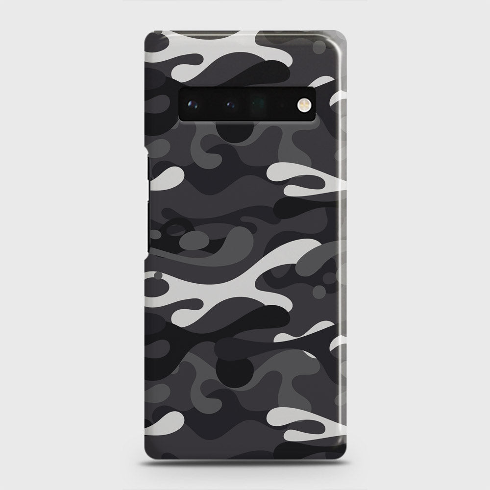 Google Pixel 6 Pro Cover - Camo Series - White & Grey - Matte Finish - Snap On Hard Case with LifeTime Colors Guarantee (Fast Delivery)