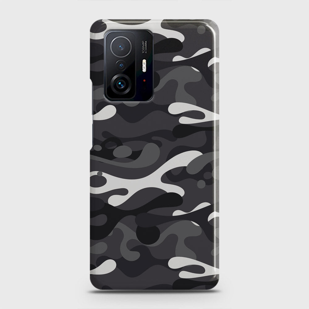 Xiaomi 11T Cover - Camo Series - White & Grey Design - Matte Finish - Snap On Hard Case with LifeTime Colors Guarantee (Fast Delivery)