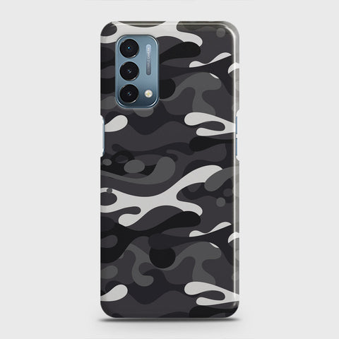 OnePlus Nord N200 5G Cover - Camo Series - White & Grey Design - Matte Finish - Snap On Hard Case with LifeTime Colors Guarantee (Fast Delivery)