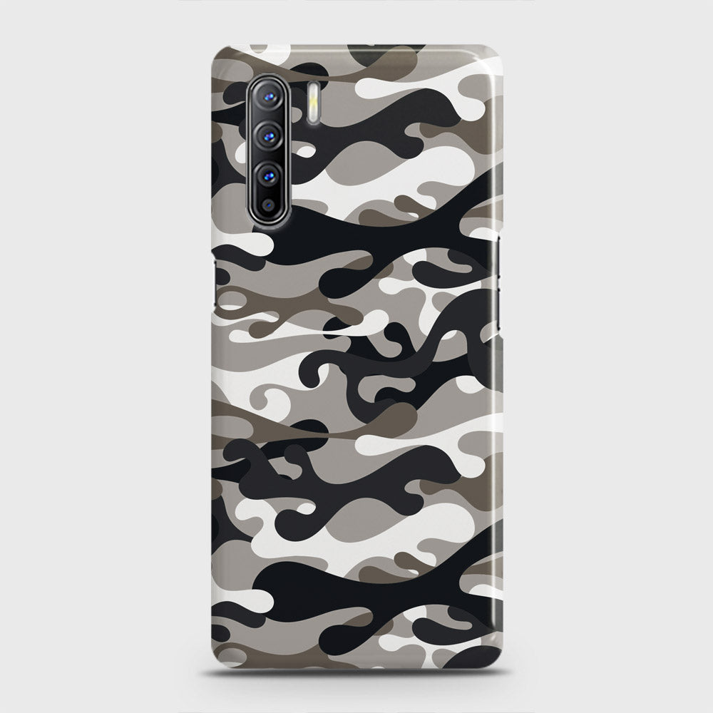 Oppo A91 Cover - Camo Series - Black & Olive Design - Matte Finish - Snap On Hard Case with LifeTime Colors Guarantee (Fast Delivery)