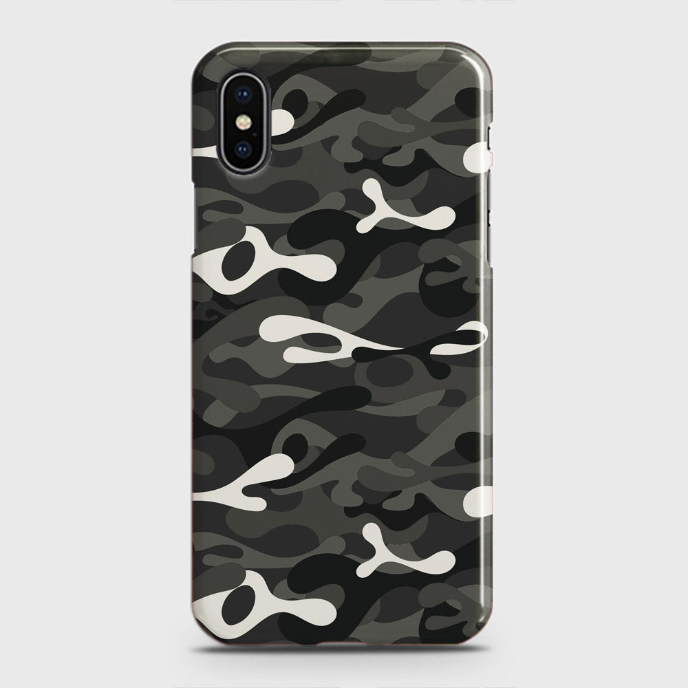 iPhone XS Max Cover - Camo Series - Ranger Grey Design - Matte Finish - Snap On Hard Case with LifeTime Colors Guarantee (Fast Delivery)