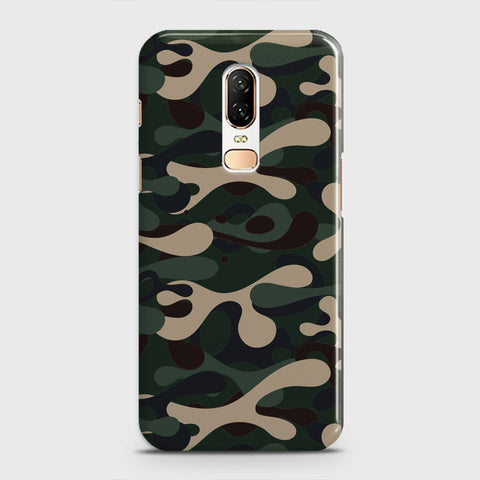 OnePlus 6  Cover - Camo Series - Dark Green Design - Matte Finish - Snap On Hard Case with LifeTime Colors Guarantee (Fast Delivery)