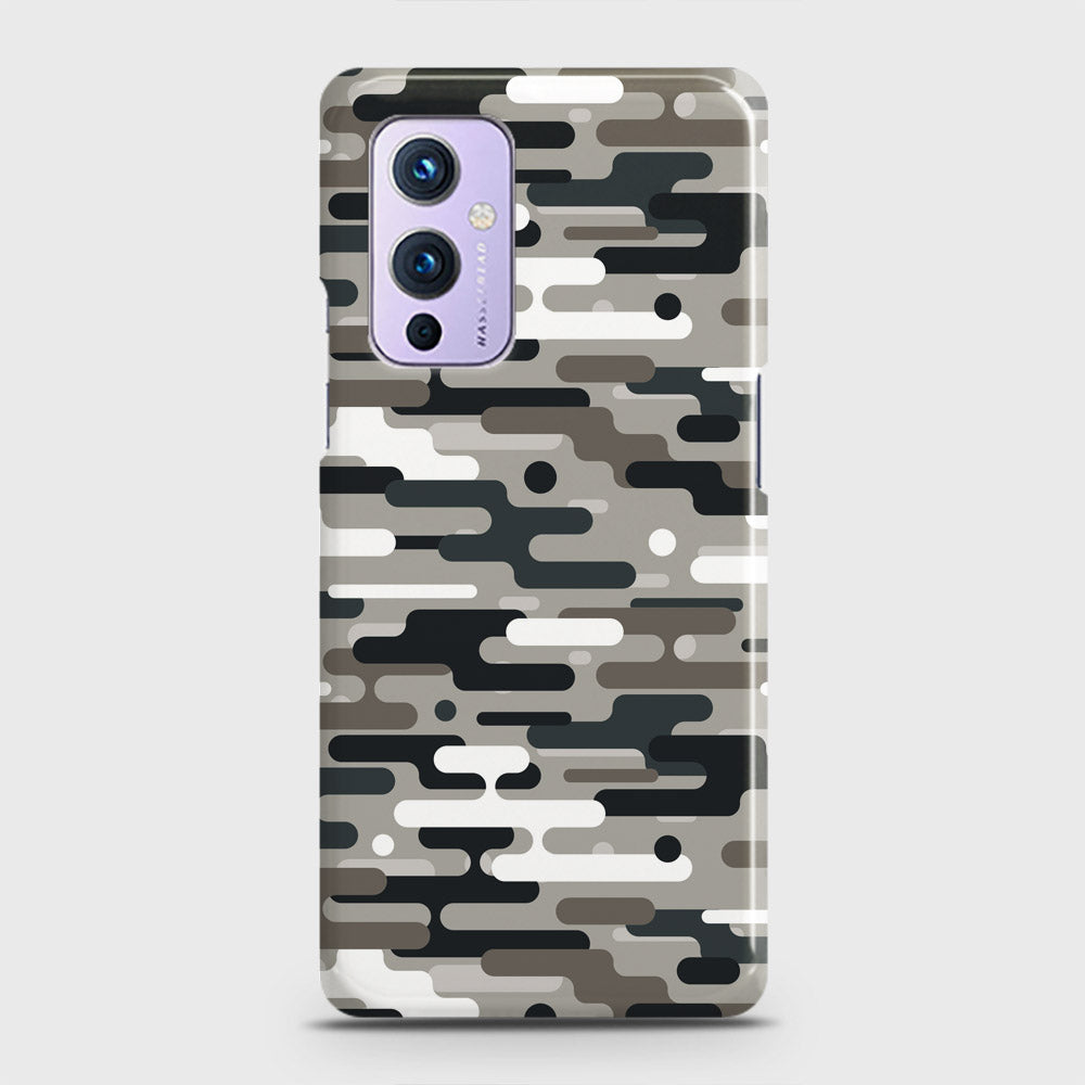 OnePlus 9  Cover - Camo Series 2 - Black & Olive Design - Matte Finish - Snap On Hard Case with LifeTime Colors Guarantee (Fast Delivery)