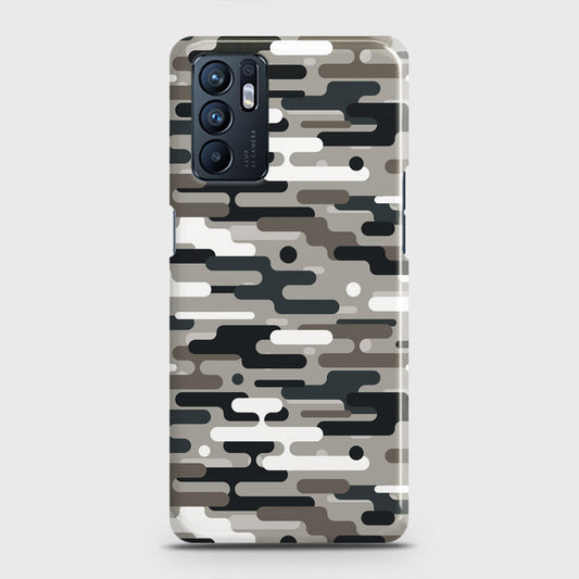 Oppo Reno 6 Cover - Camo Series 2 - Black & Olive Design - Matte Finish - Snap On Hard Case with LifeTime Colors Guarantee (Fast Delivery)