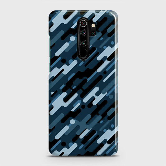 Xiaomi Redmi Note 8 Pro Cover - Camo Series 3 - Black & Blue Design - Matte Finish - Snap On Hard Case with LifeTime Colors Guarantee (Fast Delivery)
