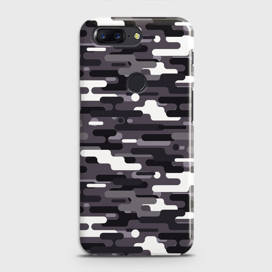 OnePlus 5T  Cover - Camo Series 2 - Black & White Design - Matte Finish - Snap On Hard Case with LifeTime Colors Guarantee (Fast Delivery)