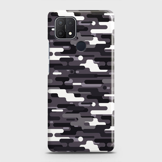 Oppo A15 Cover - Camo Series 2 - Black & White Design - Matte Finish - Snap On Hard Case with LifeTime Colors Guarantee (Fast Delivery)